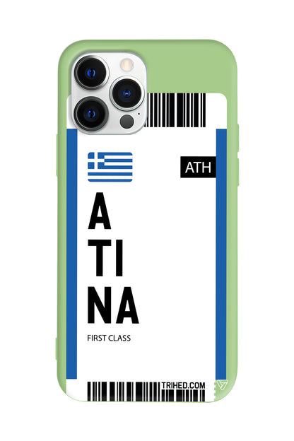 Atina Bileti Lansman Model İçi Kadife Silikon Telefon Kılıfı