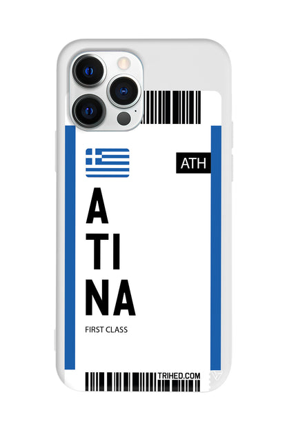 Atina Bileti Lansman Model İçi Kadife Silikon Telefon Kılıfı