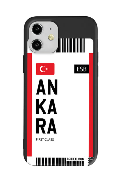 Ankara Bileti Lansman Model İçi Kadife Silikon Telefon Kılıfı