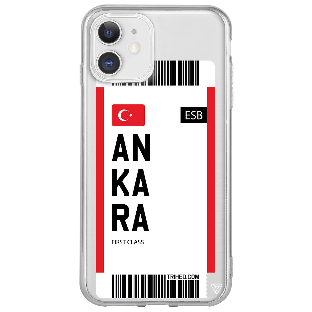 Ankara Bileti Lansman Model İçi Kadife Silikon Telefon Kılıfı