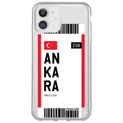 Ankara Bileti Lansman Model İçi Kadife Silikon Telefon Kılıfı