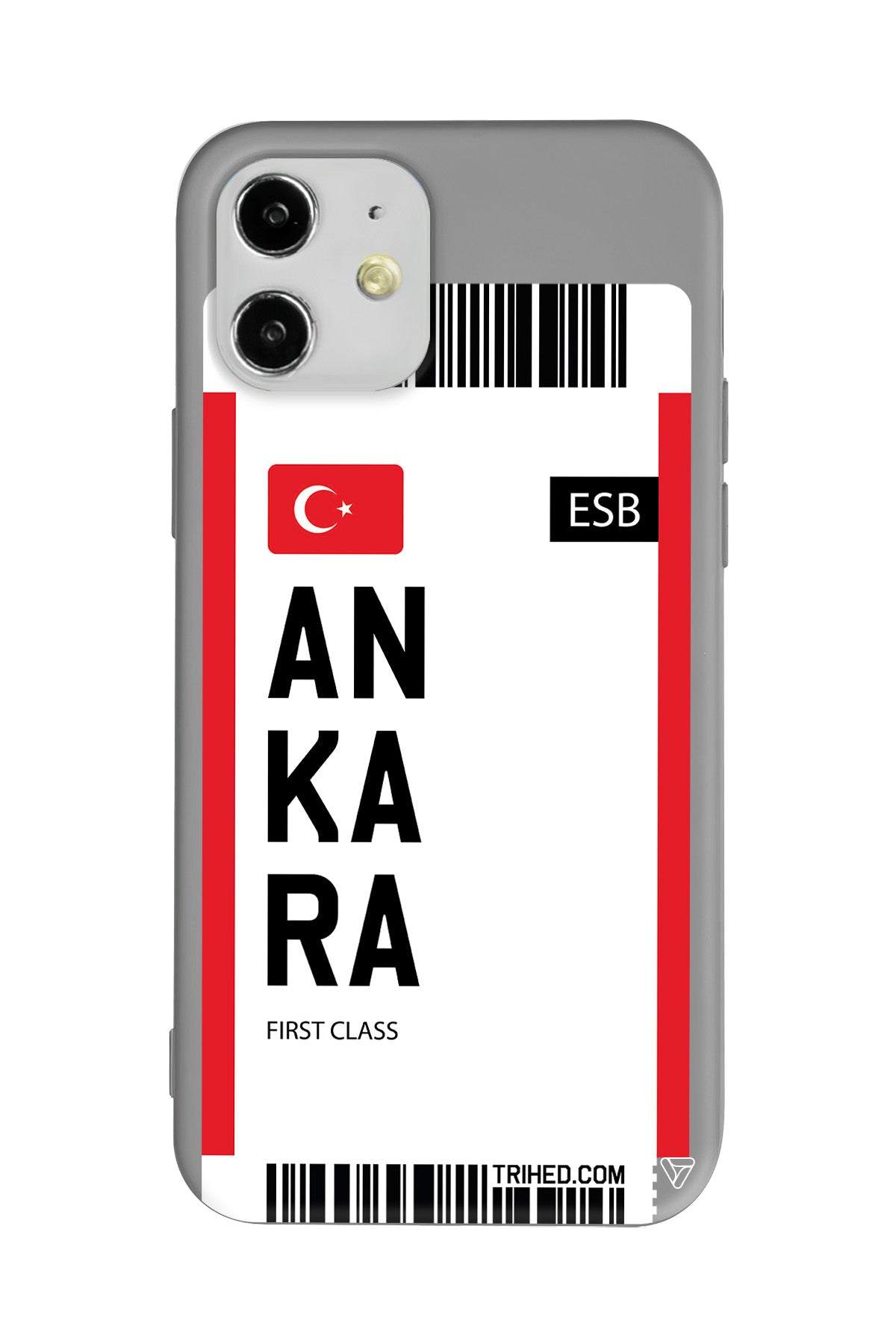 Ankara Bileti Lansman Model İçi Kadife Silikon Telefon Kılıfı