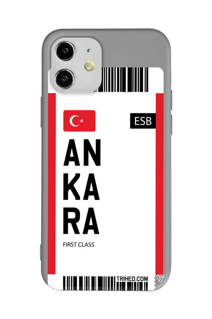 Ankara Bileti Lansman Model İçi Kadife Silikon Telefon Kılıfı