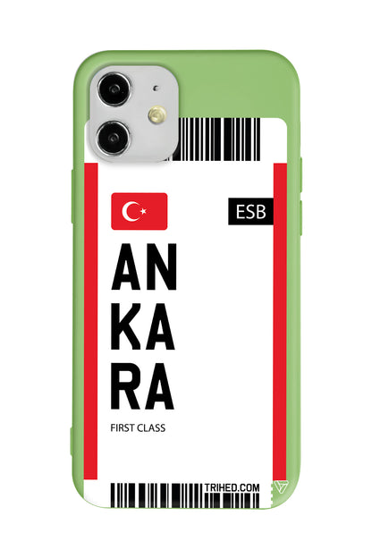Ankara Bileti Lansman Model İçi Kadife Silikon Telefon Kılıfı