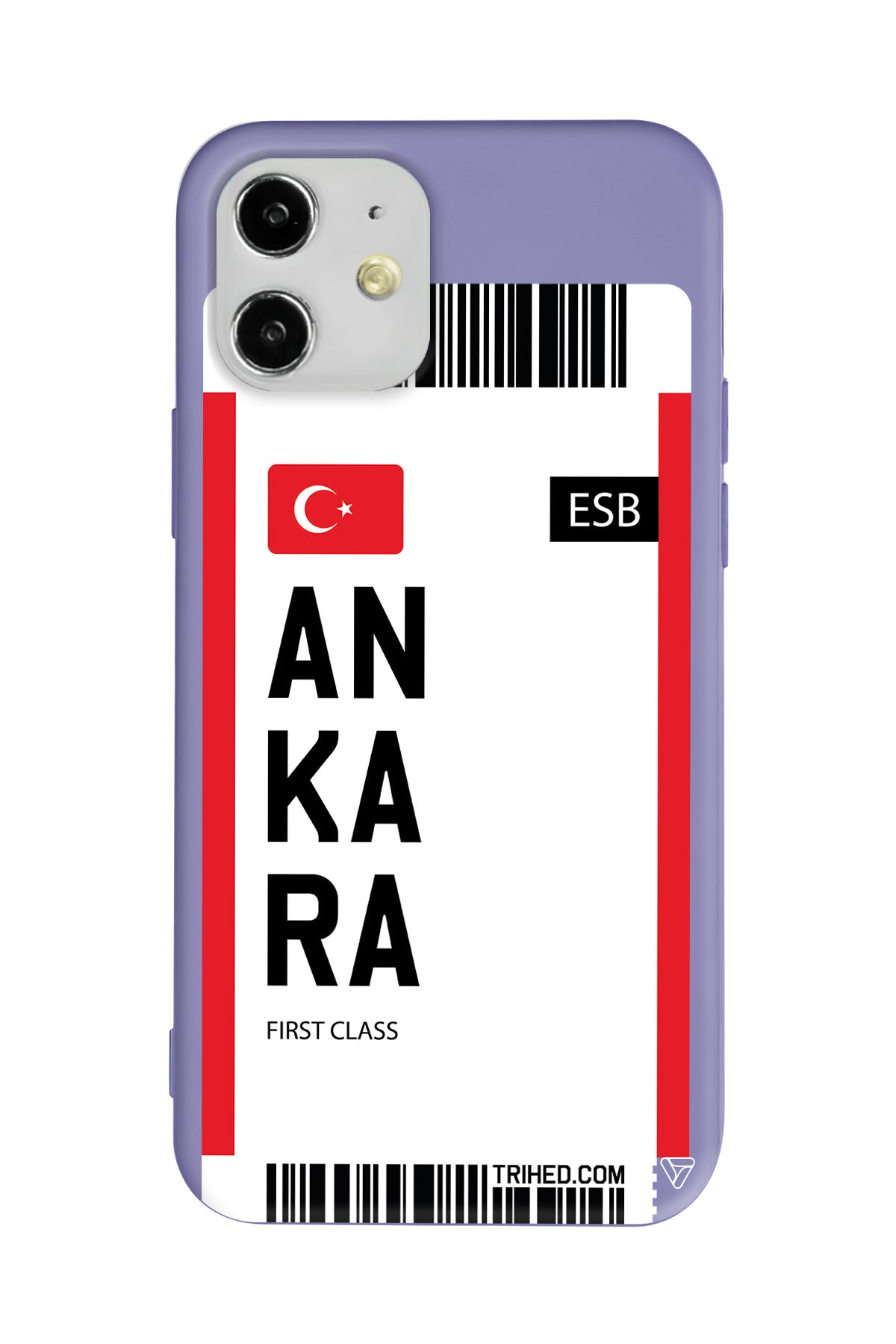 Ankara Bileti Lansman Model İçi Kadife Silikon Telefon Kılıfı