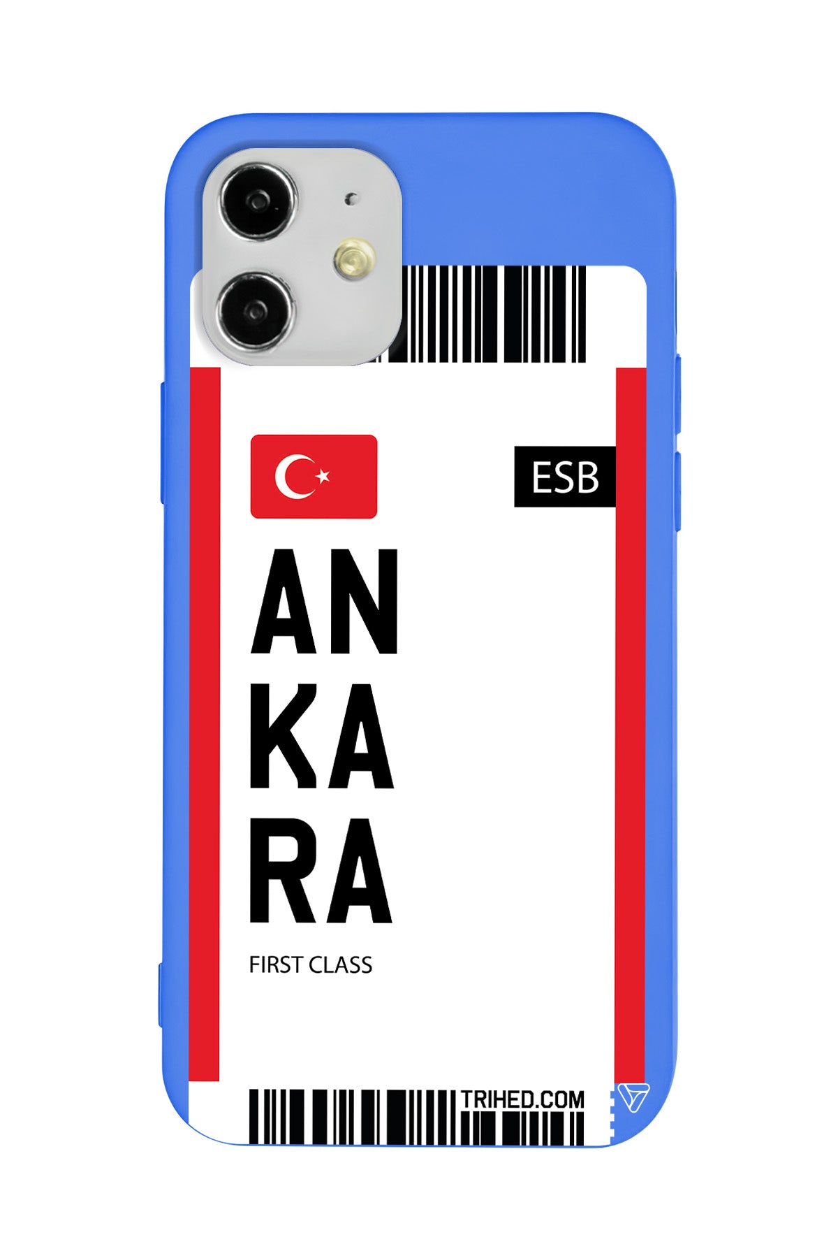 Ankara Bileti Lansman Model İçi Kadife Silikon Telefon Kılıfı