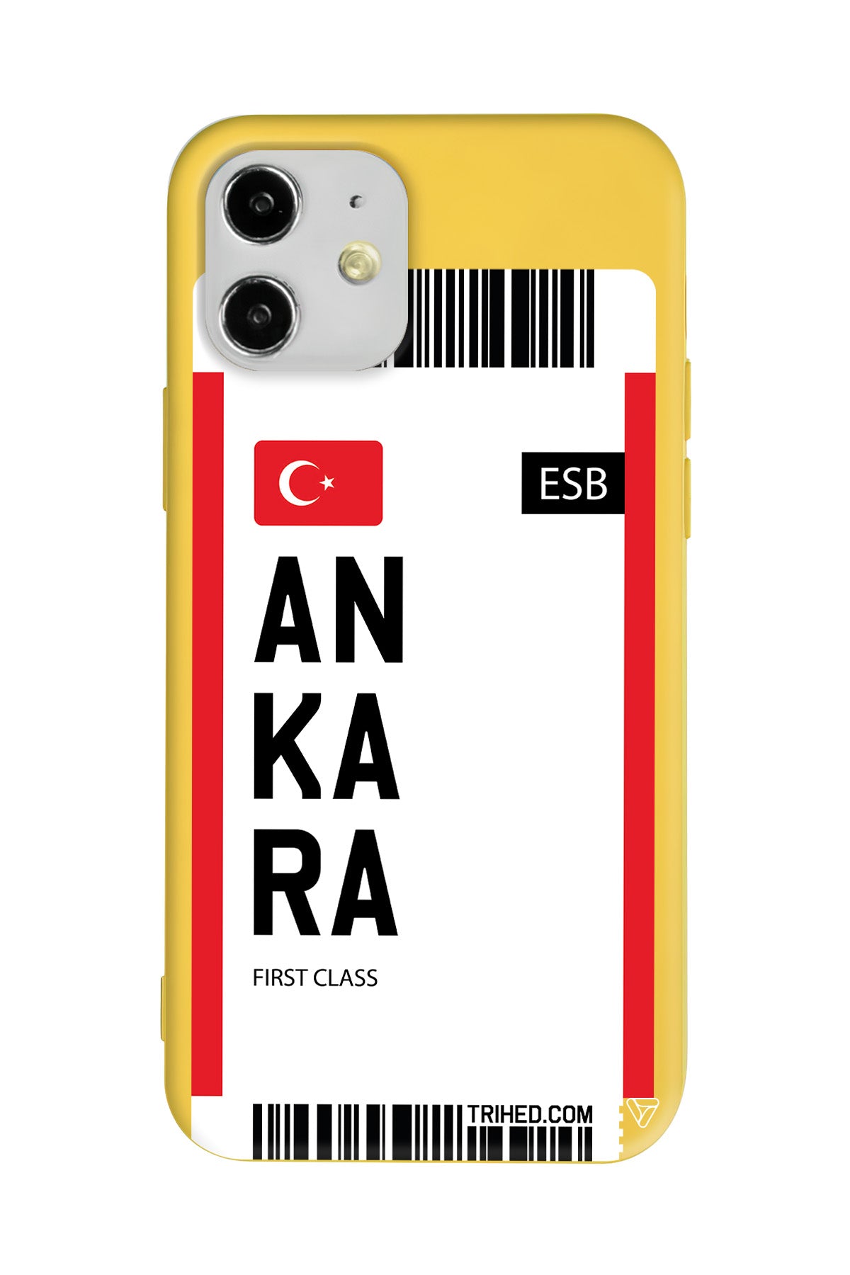 Ankara Bileti Lansman Model İçi Kadife Silikon Telefon Kılıfı