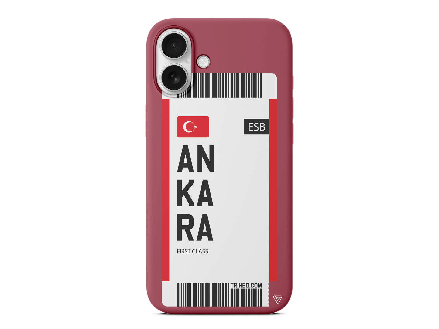 Ankara Bileti Lansman Model İçi Kadife Silikon Telefon Kılıfı