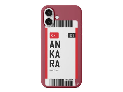 Ankara Bileti Lansman Model İçi Kadife Silikon Telefon Kılıfı