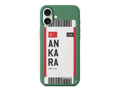 Ankara Bileti Lansman Model İçi Kadife Silikon Telefon Kılıfı
