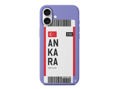 Ankara Bileti Lansman Model İçi Kadife Silikon Telefon Kılıfı