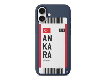 Ankara Bileti Lansman Model İçi Kadife Silikon Telefon Kılıfı