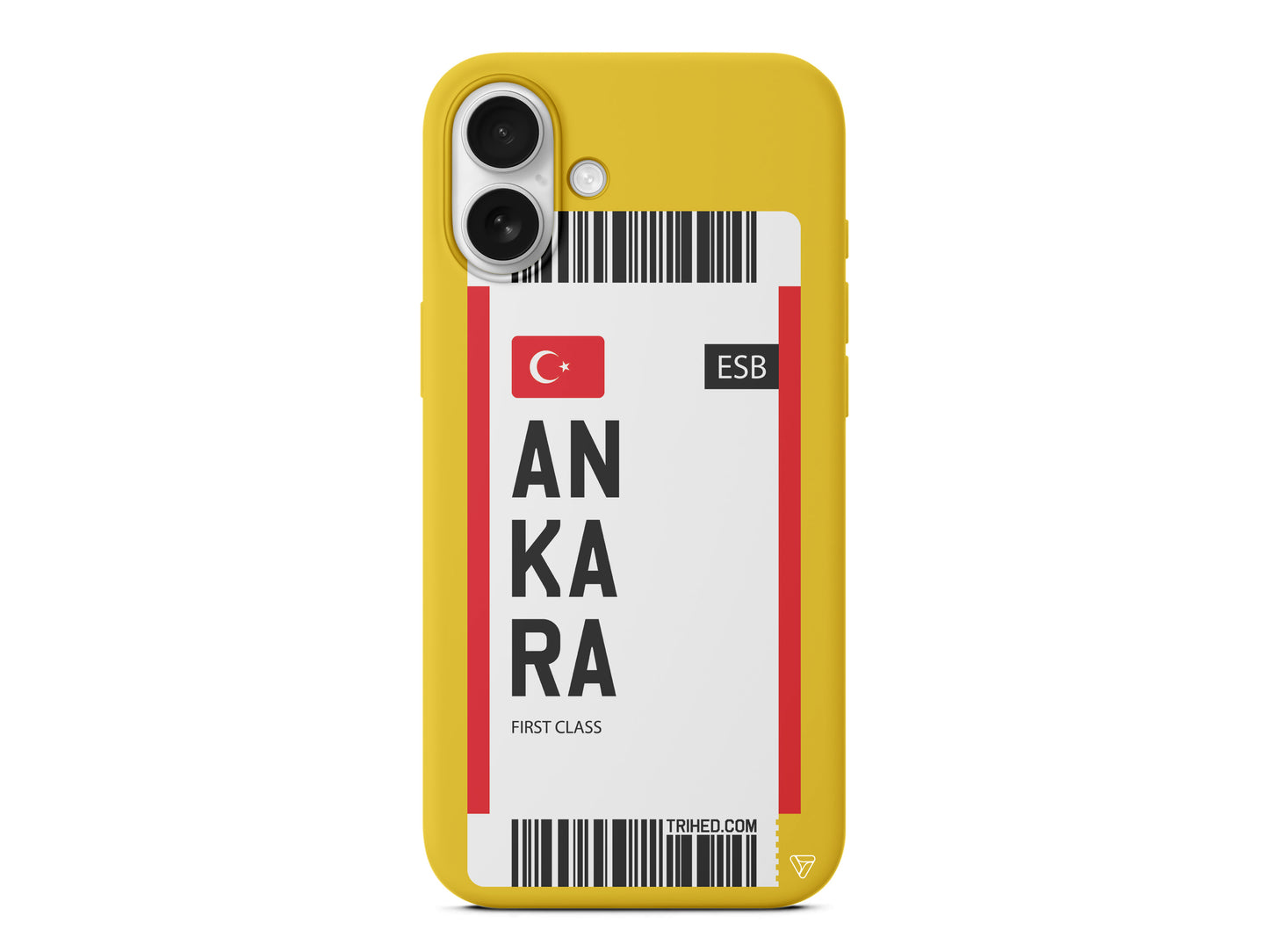 Ankara Bileti Lansman Model İçi Kadife Silikon Telefon Kılıfı