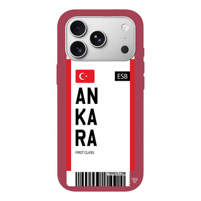 Ankara Bileti Lansman Model İçi Kadife Silikon Telefon Kılıfı