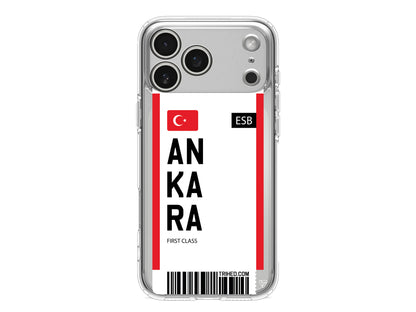 Ankara Bileti Lansman Model İçi Kadife Silikon Telefon Kılıfı