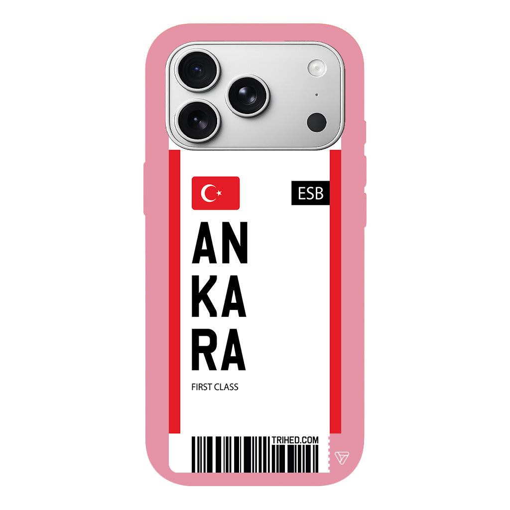 Ankara Bileti Lansman Model İçi Kadife Silikon Telefon Kılıfı