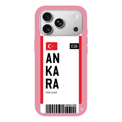 Ankara Bileti Lansman Model İçi Kadife Silikon Telefon Kılıfı