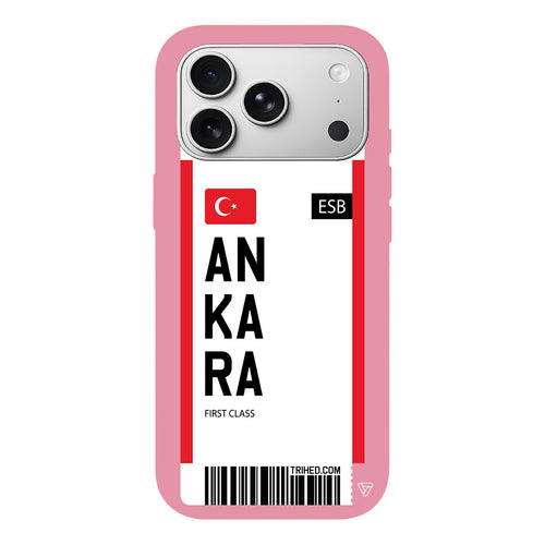 Ankara Bileti Lansman Model İçi Kadife Silikon Telefon Kılıfı