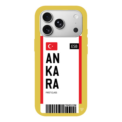 Ankara Bileti Lansman Model İçi Kadife Silikon Telefon Kılıfı