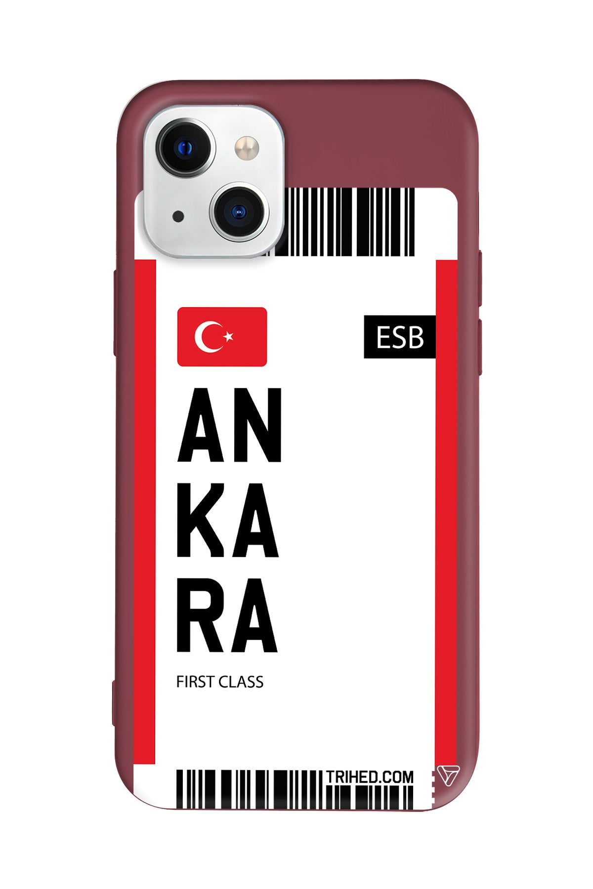 Ankara Bileti Lansman Model İçi Kadife Silikon Telefon Kılıfı – Plus Serisine Özel