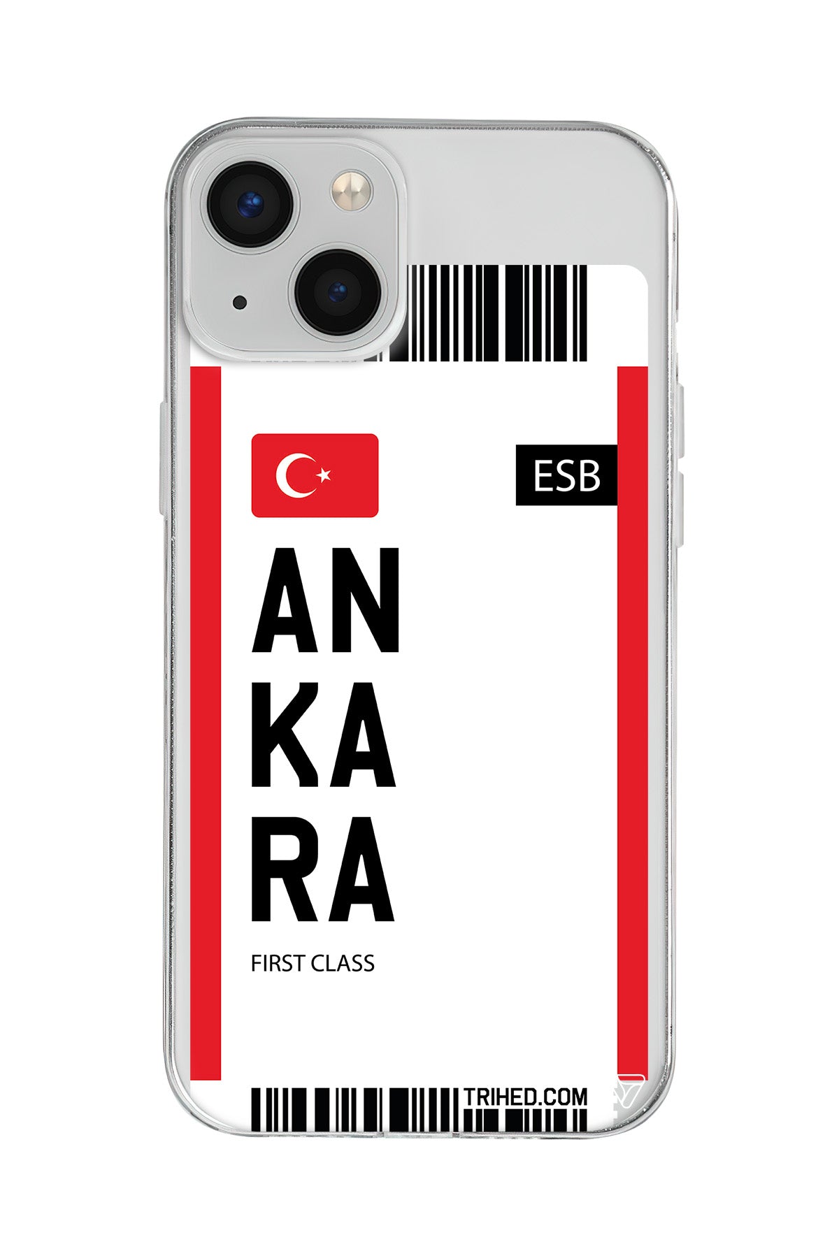 Ankara Bileti Lansman Model İçi Kadife Silikon Telefon Kılıfı