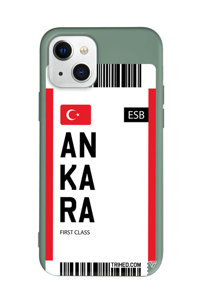 Ankara Bileti Lansman Model İçi Kadife Silikon Telefon Kılıfı