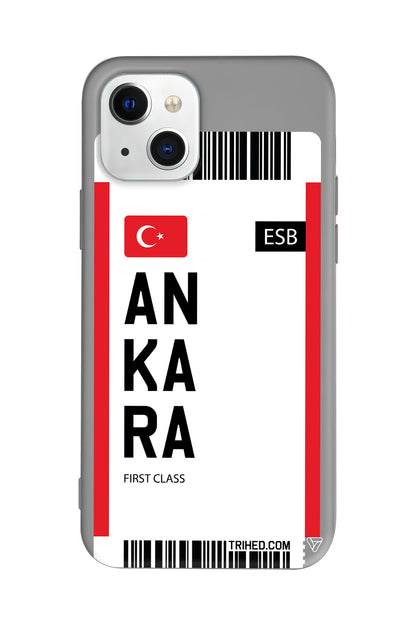 Ankara Bileti Lansman Model İçi Kadife Silikon Telefon Kılıfı – Plus Serisine Özel