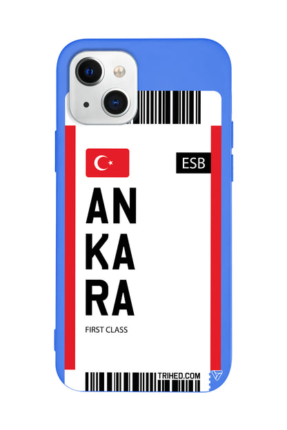 Ankara Bileti Lansman Model İçi Kadife Silikon Telefon Kılıfı