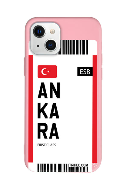Ankara Bileti Lansman Model İçi Kadife Silikon Telefon Kılıfı