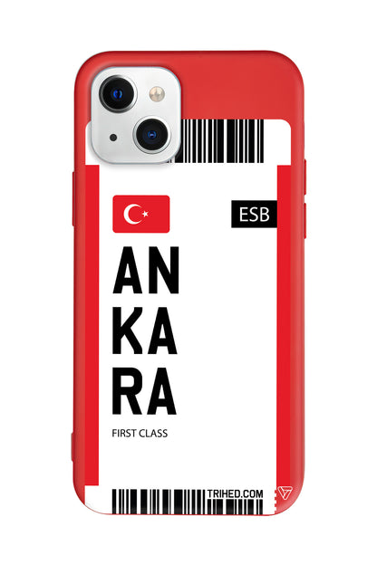 Ankara Bileti Lansman Model İçi Kadife Silikon Telefon Kılıfı – Plus Serisine Özel