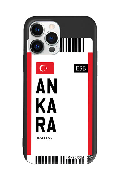Ankara Bileti Lansman Model İçi Kadife Silikon Telefon Kılıfı
