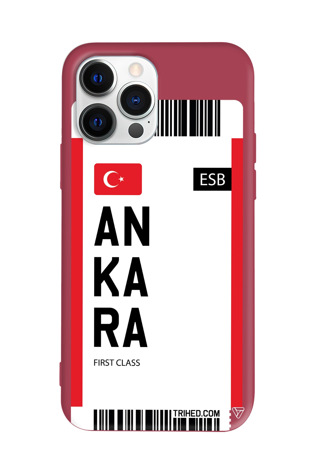 Ankara Bileti Lansman Model İçi Kadife Silikon Telefon Kılıfı