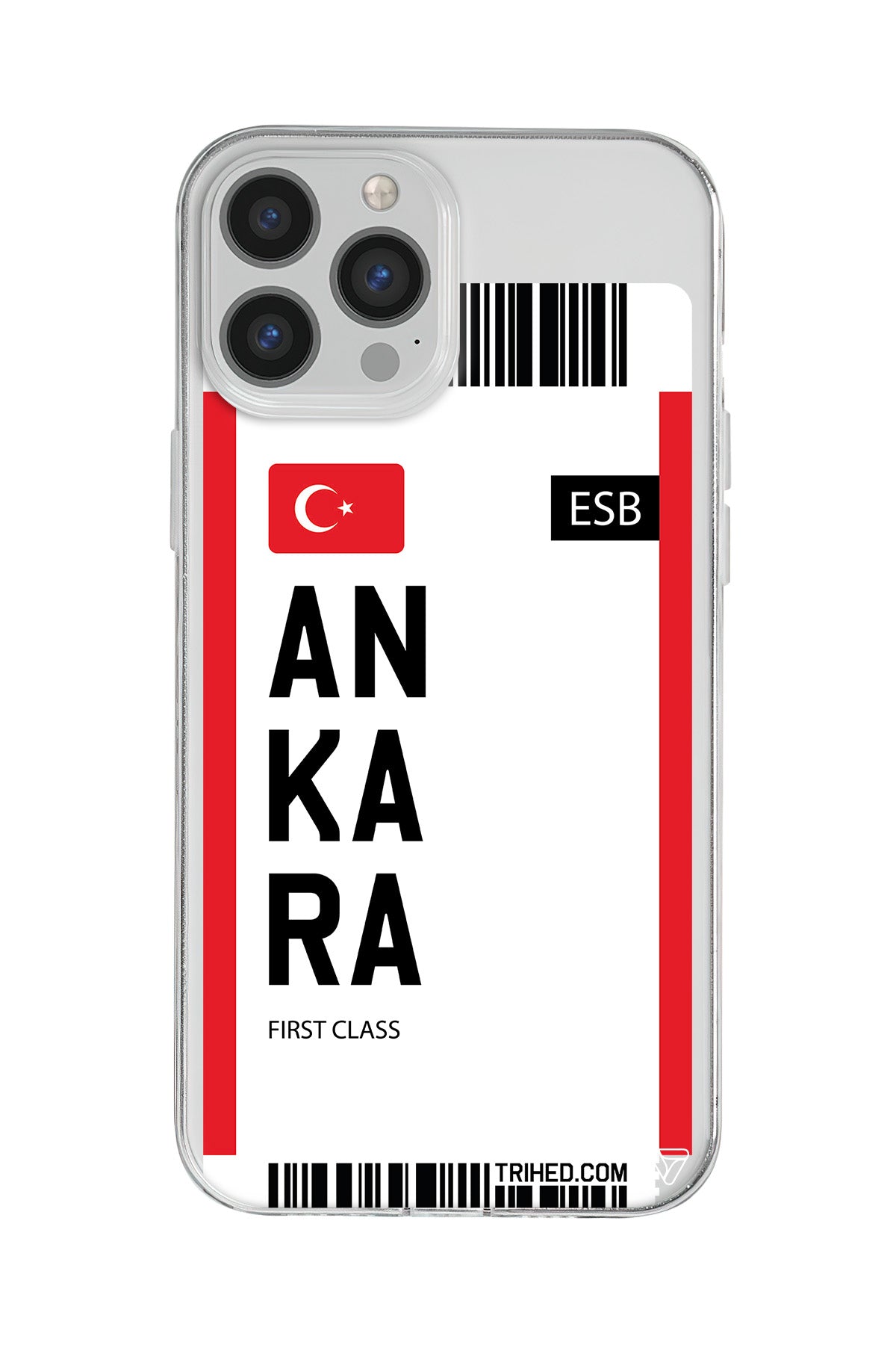 Ankara Bileti Lansman Model İçi Kadife Silikon Telefon Kılıfı