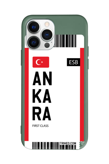 Ankara Bileti Lansman Model İçi Kadife Silikon Telefon Kılıfı