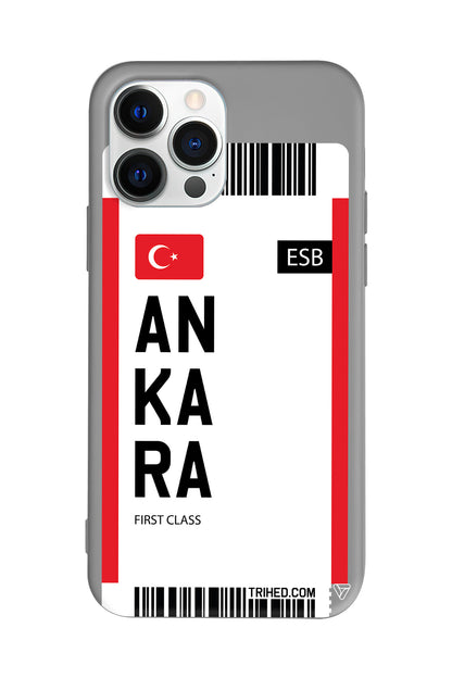 Ankara Bileti Lansman Model İçi Kadife Silikon Telefon Kılıfı