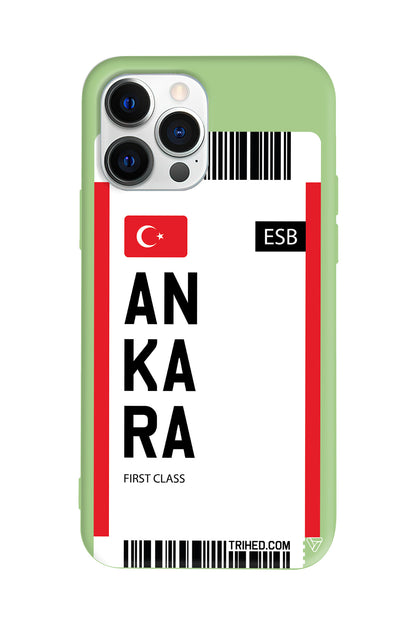 Ankara Bileti Lansman Model İçi Kadife Silikon Telefon Kılıfı