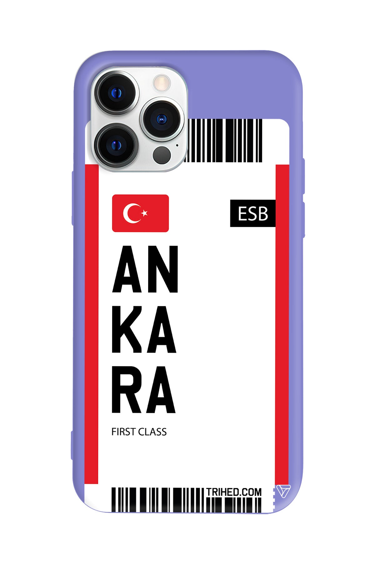 Ankara Bileti Lansman Model İçi Kadife Silikon Telefon Kılıfı