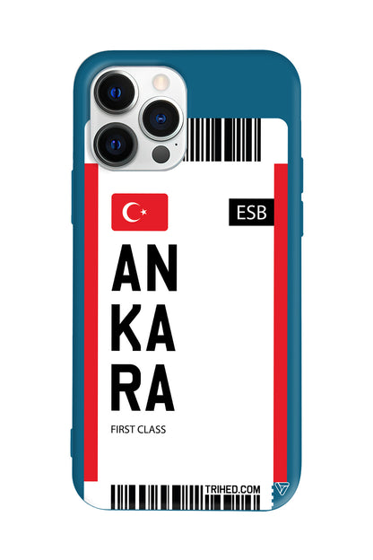 Ankara Bileti Lansman Model İçi Kadife Silikon Telefon Kılıfı