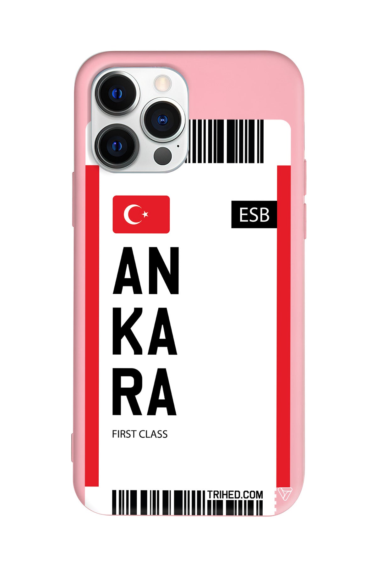 Ankara Bileti Lansman Model İçi Kadife Silikon Telefon Kılıfı
