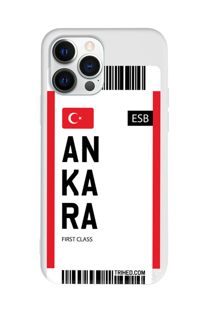 Ankara Bileti Lansman Model İçi Kadife Silikon Telefon Kılıfı