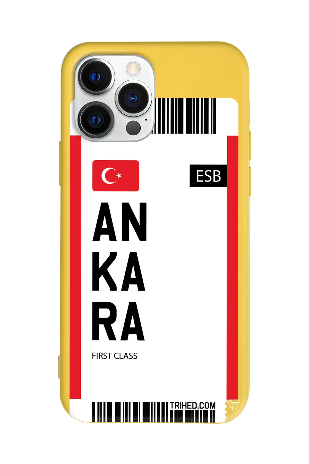 Ankara Bileti Lansman Model İçi Kadife Silikon Telefon Kılıfı