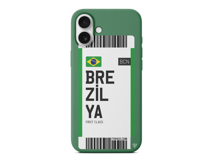 Brezilya Bileti Lansman Model İçi Kadife Silikon Telefon Kılıfı – Plus Serisine Özel