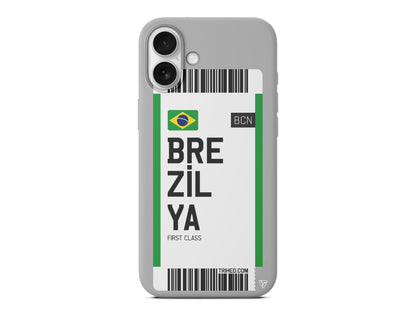 Brezilya Bileti Lansman Model İçi Kadife Silikon Telefon Kılıfı – Plus Serisine Özel