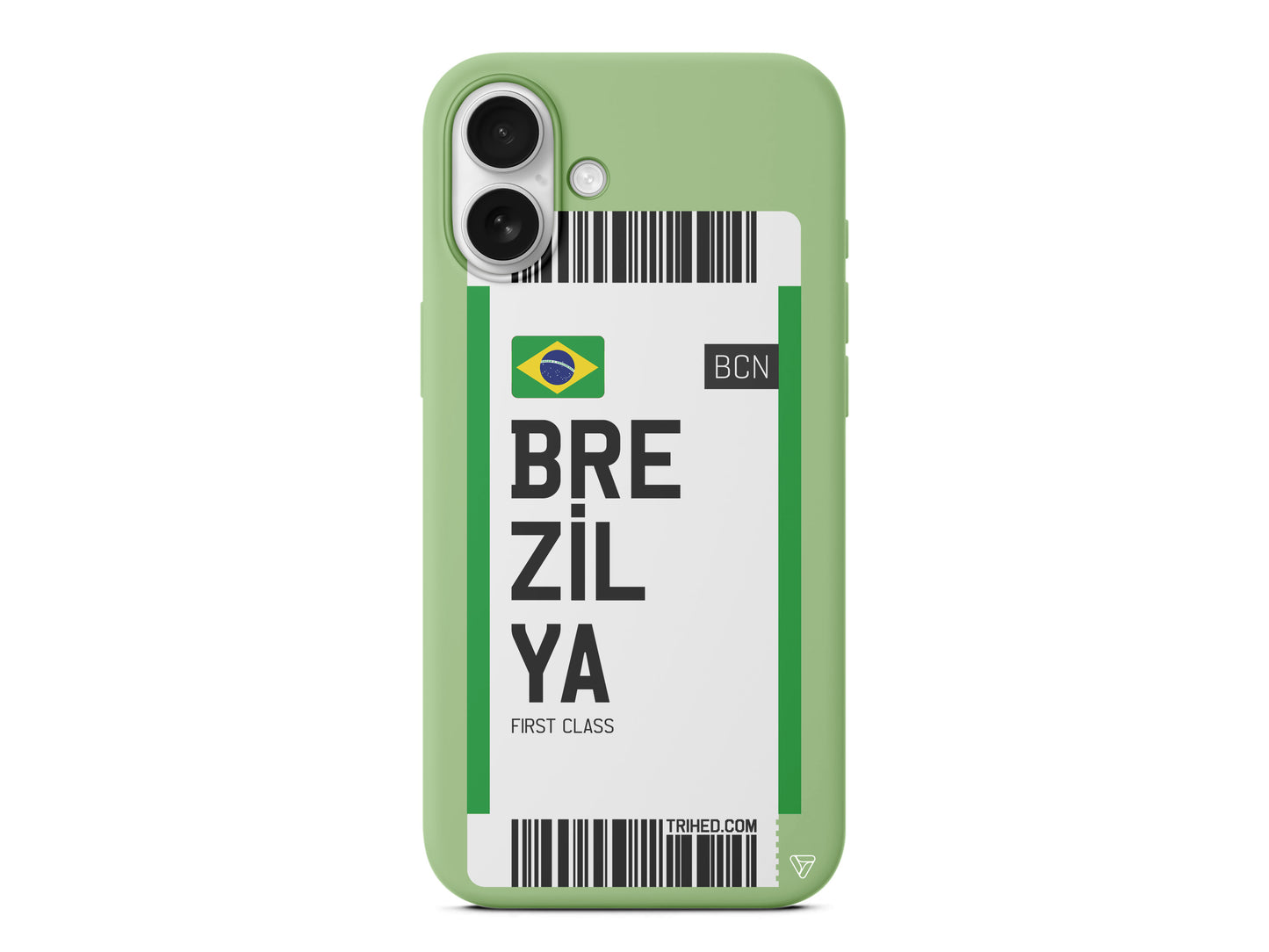 Brezilya Bileti Lansman Model İçi Kadife Silikon Telefon Kılıfı