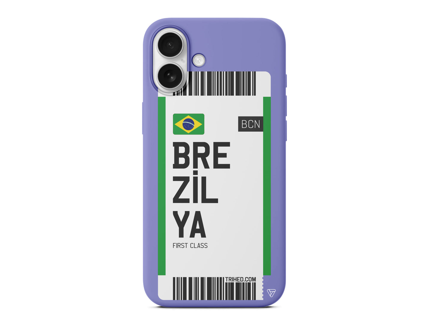 Brezilya Bileti Lansman Model İçi Kadife Silikon Telefon Kılıfı