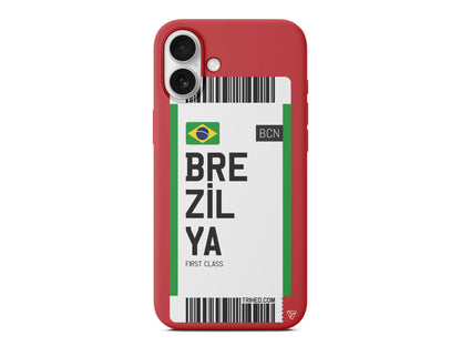 Brezilya Bileti Lansman Model İçi Kadife Silikon Telefon Kılıfı – Plus Serisine Özel