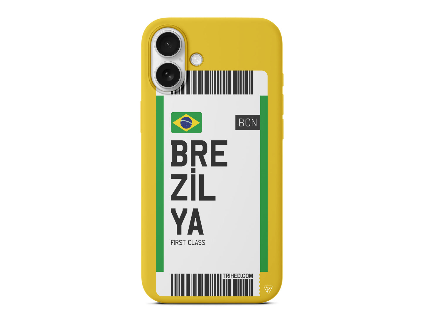 Brezilya Bileti Lansman Model İçi Kadife Silikon Telefon Kılıfı – Plus Serisine Özel