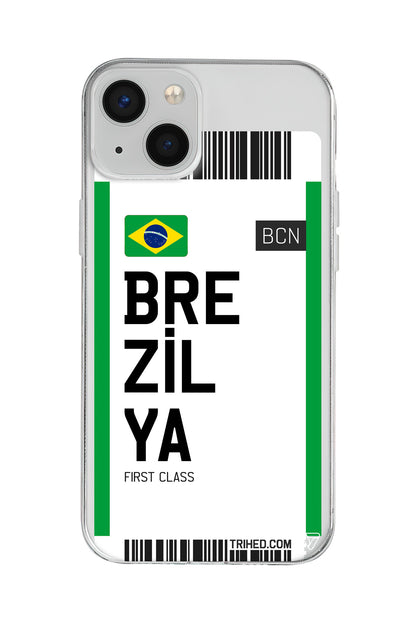 Brezilya Bileti Lansman Model İçi Kadife Silikon Telefon Kılıfı – Plus Serisine Özel