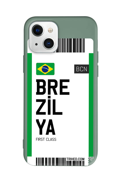 Brezilya Bileti Lansman Model İçi Kadife Silikon Telefon Kılıfı – Plus Serisine Özel