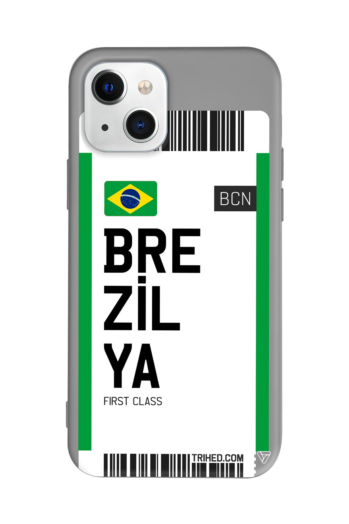 Brezilya Bileti Lansman Model İçi Kadife Silikon Telefon Kılıfı – Plus Serisine Özel